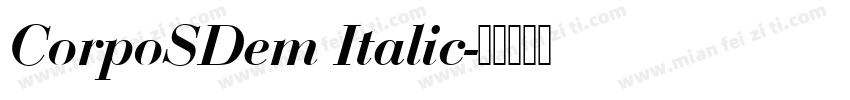 CorpoSDem Italic字体转换